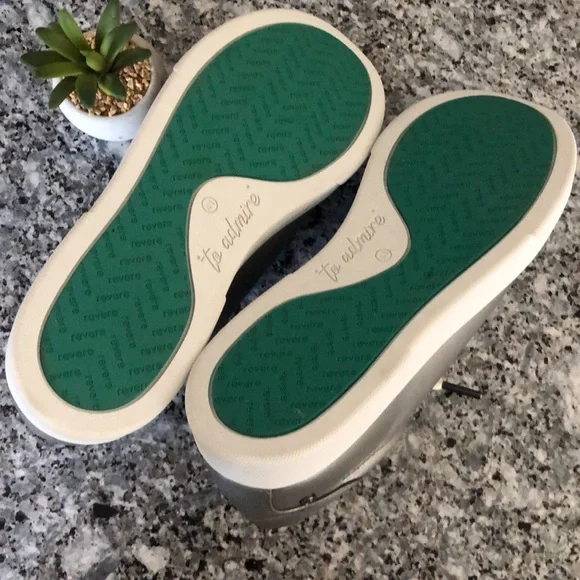 NewREVERE Limoges LEATHER LACE-UP Shoes Slate Peacock NWOB - Picture 6 of 10